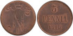 FINLAND - K-015 - 5 PENNIA 1897 SC