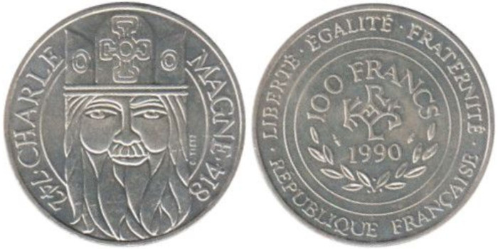 FRANCIA - K-0982 - 100 FRANCOS 1990 , SC