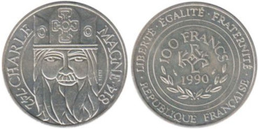 FRANCIA - K-0982 - 100 FRANCOS 1990 , SC
