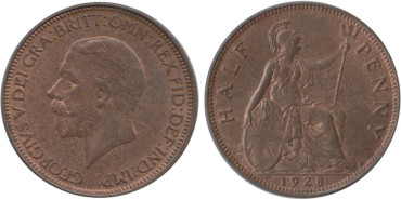 GRAN BRETAÑA - K-0837 - 1/2 PENNCE 1928 , SC