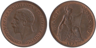 GRAN BRETAÑA - K-0837 - 1/2 PENNCE 1935 , SC