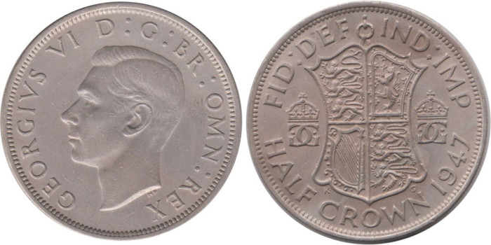 GRAN BRETAÑA - K-0866 - 1/2 CROW 1947 , SC