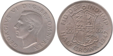 GRAN BRETAÑA - K-0866 - 1/2 CROW 1947 , SC