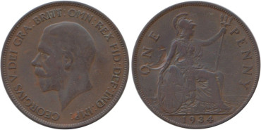 GRAN BRETAÑA - K-0838 -  1 Penny 1934 , MBC