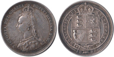 GRAN BRETAÑA - K-0761 -   Shilling 1888/7.  EBC. Plata