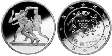 GRECIA - K-190 - 10 Euro 2003 CARRERA LIBRE PROOF PLATA