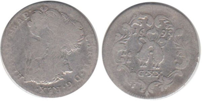 ITALIA - NAPOLES, K-117, 1 TARI 1699 - BC   plata CARLOS II