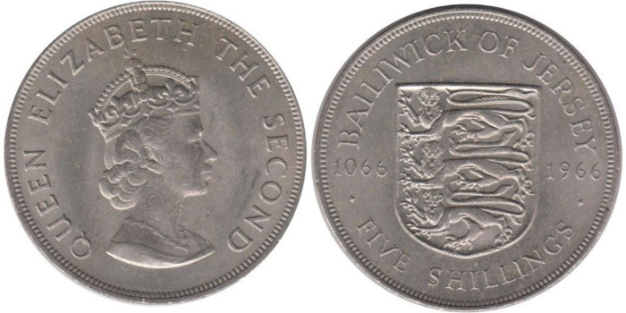 JERSEY - K-028 - 5 SILLINGS 1966 , SC