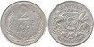 LATVIA - K-08 - 2 LATIS 1925 , MBC silver
