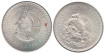 MEXICO - K-465 - 5 PESOS CUAUHTEMOC. 1947/8. SILVER