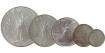 MEXICO - K-542-45 /494- 1/20-1/10-1/4-1/2 y 1 onza 1992 , SC  plata