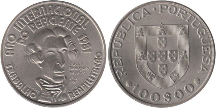 PORTUGAL - K-625 - 100 ESCUDOS 1981 ,SC