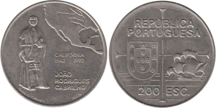 PORTUGAL - K-661 - 200 ESCUDOS 1992 ,SC