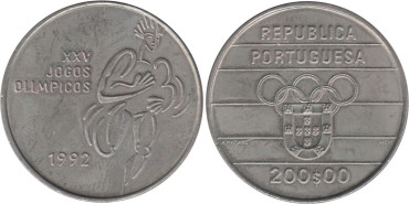 PORTUGAL - K-662 - 200 ESCUDOS 1992 ,SC