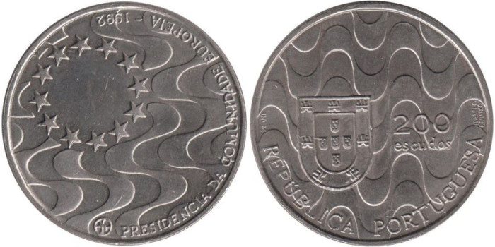 PORTUGAL - K-663 - 200 ESCUDOS 1992 ,SC