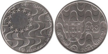 PORTUGAL - K-663 - 200 ESCUDOS 1992 ,SC