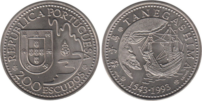 PORTUGAL - K-665 - 200 ESCUDOS 1993 ,SC