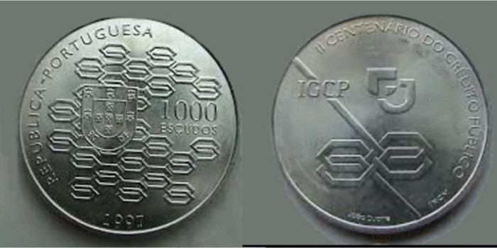 PORTUGAL - K-703 - 1000 ESCUDOS 1997 SC PLATA