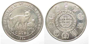 PORTUGAL - K-676 - 1000 ESCUDOS 1994 SC PLATA