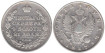 RUSIA - IMPERIO - K-130 - 1 RUBLO 1817 , MBC+  plata