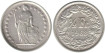SWITZERLAND - K-023 - 1/2 FRANCO 1963 , SC silver
