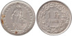 SUIZA - K-024 - 1 FRANCO 1952 , EBC+ plata
