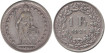 SWITZERLAND - K-024 - 1 FRANCO 1921 , MBC silver