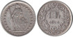 SWITZERLAND - K-024 - 1 FRANCO 1914 , MBC silver