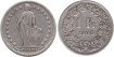 SWITZERLAND - K-024 - 1 FRANCO 1908 , BC silver