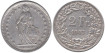 SUIZA - K-021 - 2 FRANCOS 1943 , MBC  plata