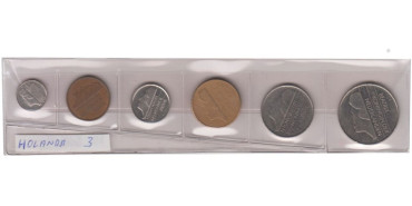 HOLANDA - SERIE 6 MONEDAS DIFERENTES VALORES. AÑOS 1982-1989