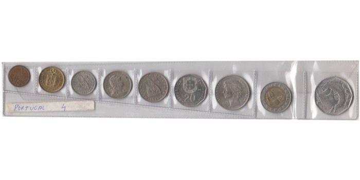 PORTUGAL - SERIE 9 MONEDAS DIFERENTES VALORES. AÑOS 1902-1998