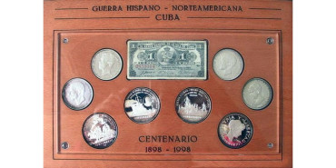 Estuche monedas CENT. GUERRA HISPANO-AMERICANA - PLATA 