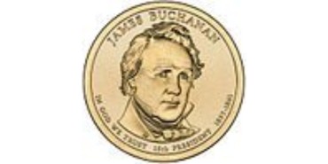 ESTADOS UNIDOS - K-477 -1 DOLAR 2010  Nº15 JAMES BUCHANAN. SC