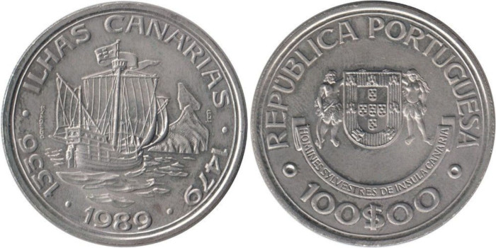 PORTUGAL - K-646, 100 ESCUDOS 1989 , SC