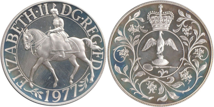 GRAN BRETAÑA - K-0920a- 25 NEW PENCE 1977 , Proof