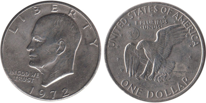 ESTADOS UNIDOS - K-203 - 1 DOLAR 1972 , MBC