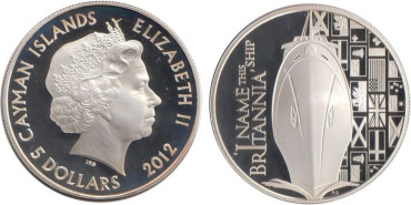 CAYMAN ISLANDS - K-150- 5 DOLLARS 2012. PROOF - PLATA