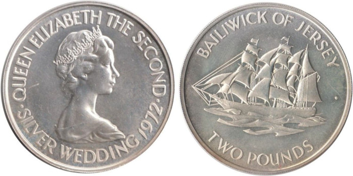 JERSEY - K-037 - 2 LIBRAS 1972 , SC