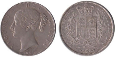 GRAN BRETAÑA - K-0741 - 1 CROWN 1845. MBC+