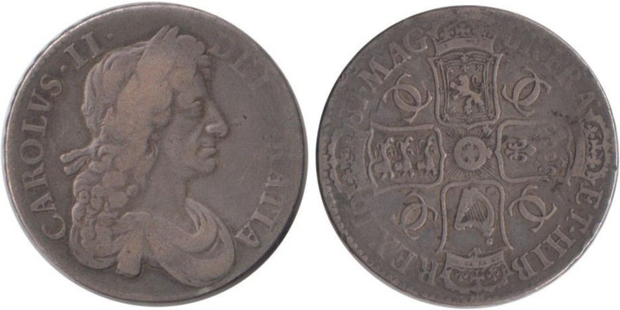 GRAN BRETAÑA - K-0445 - 1 CROWN 1681 , BC/BC+
