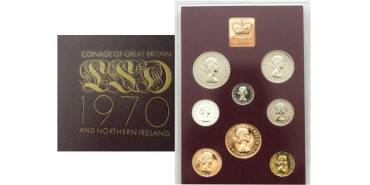 GRAN BRETAÑA - K-0897S.  SET 7 VALORES 1970 PROOF