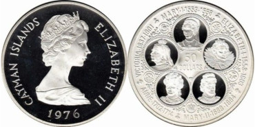 CAYMAN ISLANDS - K-012- 50 DOLLARS 1975. PROOF - PLATA