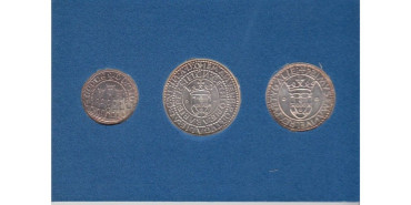 PORTUGAL - K-620/622 - 500, 750 Y 1000 ESCUDOS 1983 FDC -PLATA