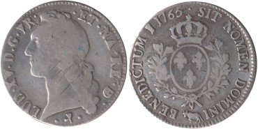 FRANCIA - K-0512 - LUIS XV- 1 ECU 1765  , BC