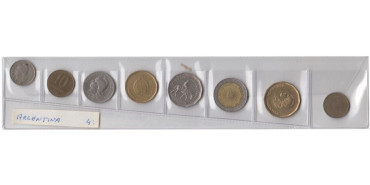 ARGENTINA - 5, 50, 10, 20, 50 CENTAVOS, 1, 10 PESOS. DIFERENTES AÑOS