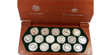 AUSTRALIA - K-0371- COLECCION COMPLETA 16 X 5 Dollar 2000 proof