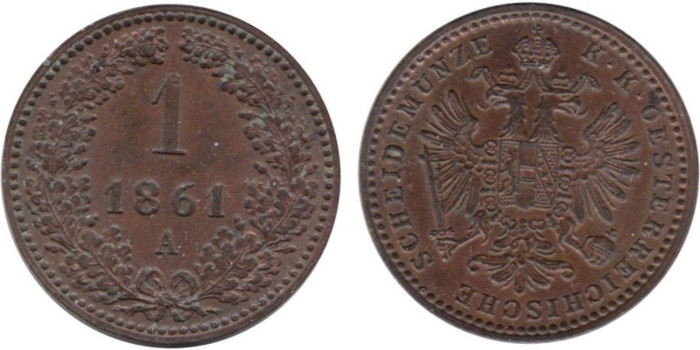 AUSTRIA - K-2186 - 1 KREUZER 1891 A. SC