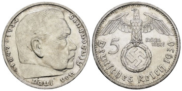 ALEMANIA III REICH - K-094.- 5 MARCOS 1936D - MBC