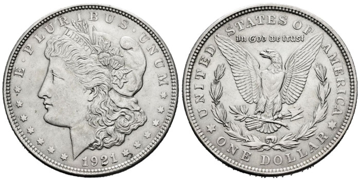 ESTADOS UNIDOS - K-110-3.- 1 DÓLAR 1921 - EBC-